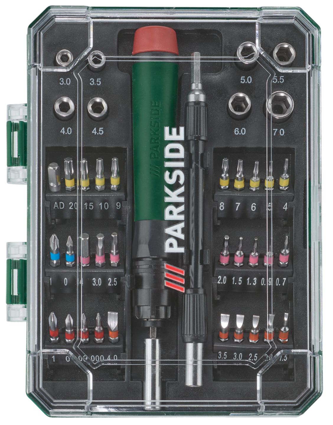 Parkside Sada bitů a nástrčných klíčů
40dílná