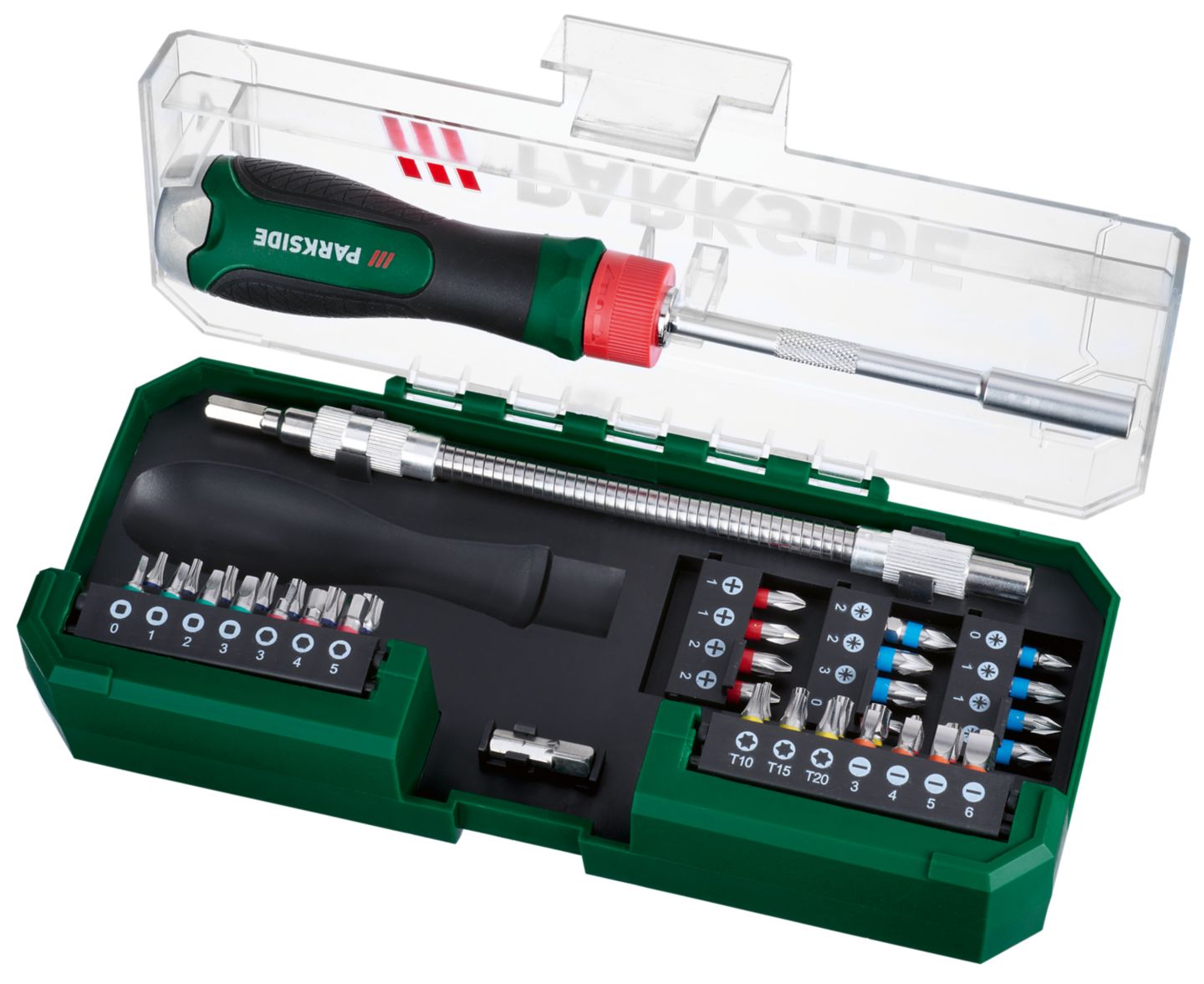 PARKSIDE® Ratschenschraubendreher- und Bit-Set