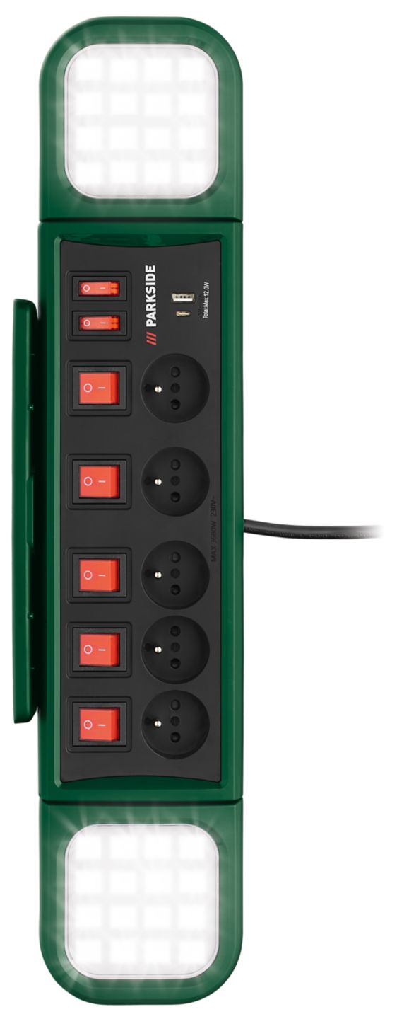 Изображение на Parkside® Разклонител с LED лампи