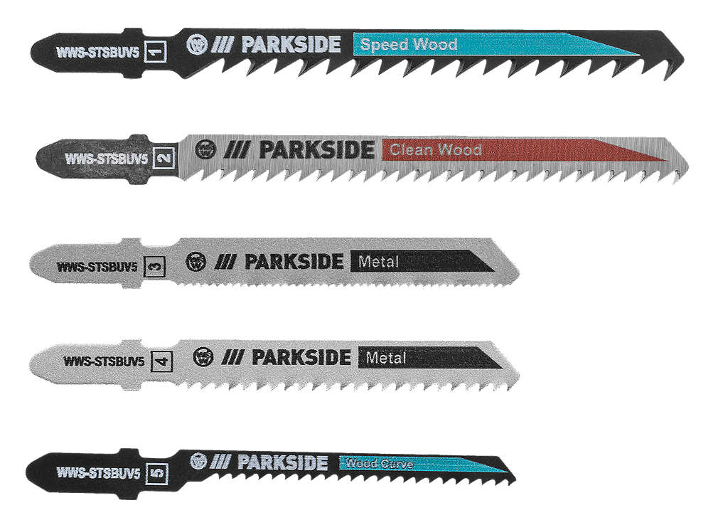 Изображение за продукта Parkside® Комплект ножове за зеге универсални