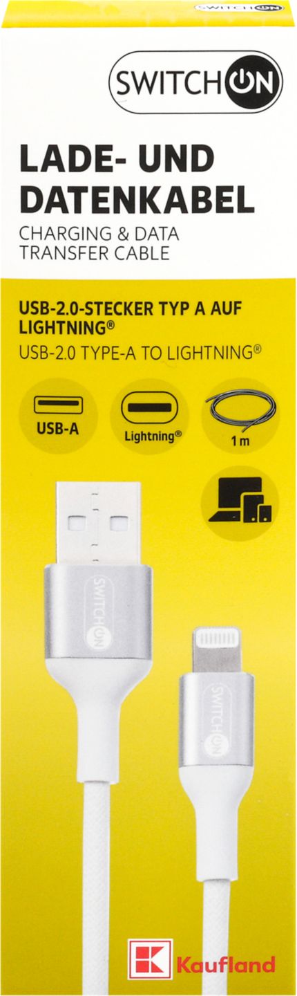 SWITCH ON Kabel pro nabíjení a přenos
dat, délka: 1 m