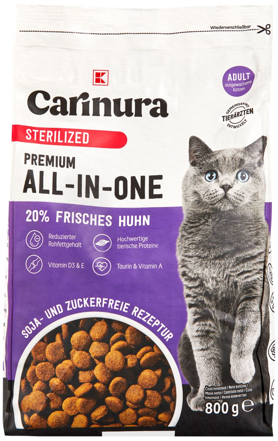 Изображение на K-CARINURA Суха храна за котки
различни видове