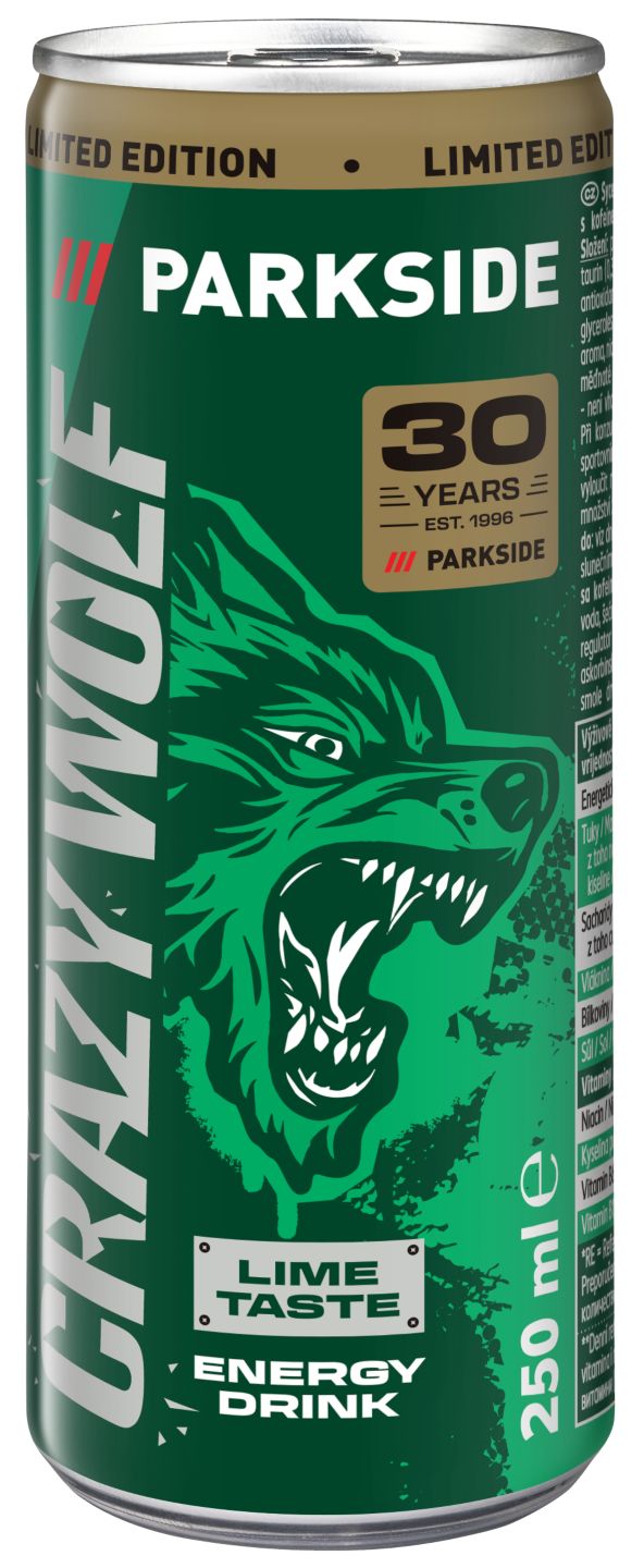 Crazy Wolf Parkside Energetický nápoj
příchuť limetka