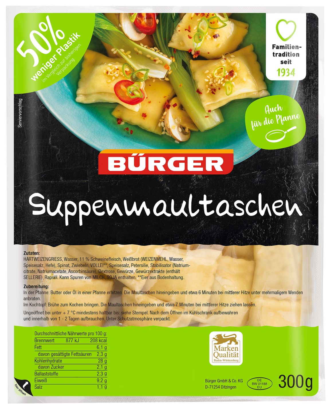 BÜRGER Suppenmaultaschen