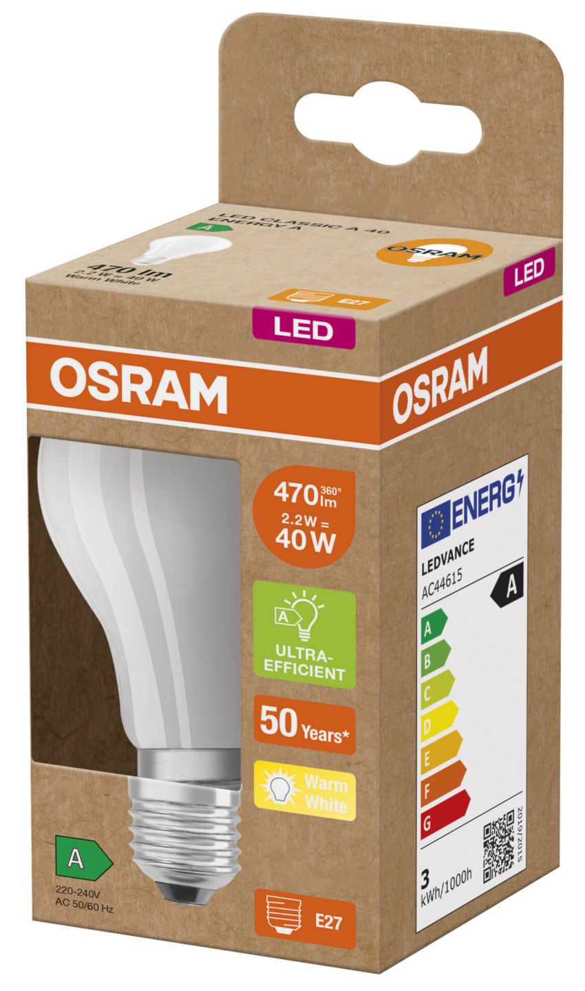 OSRAM LED žárovka
CLA40 2,5W E27