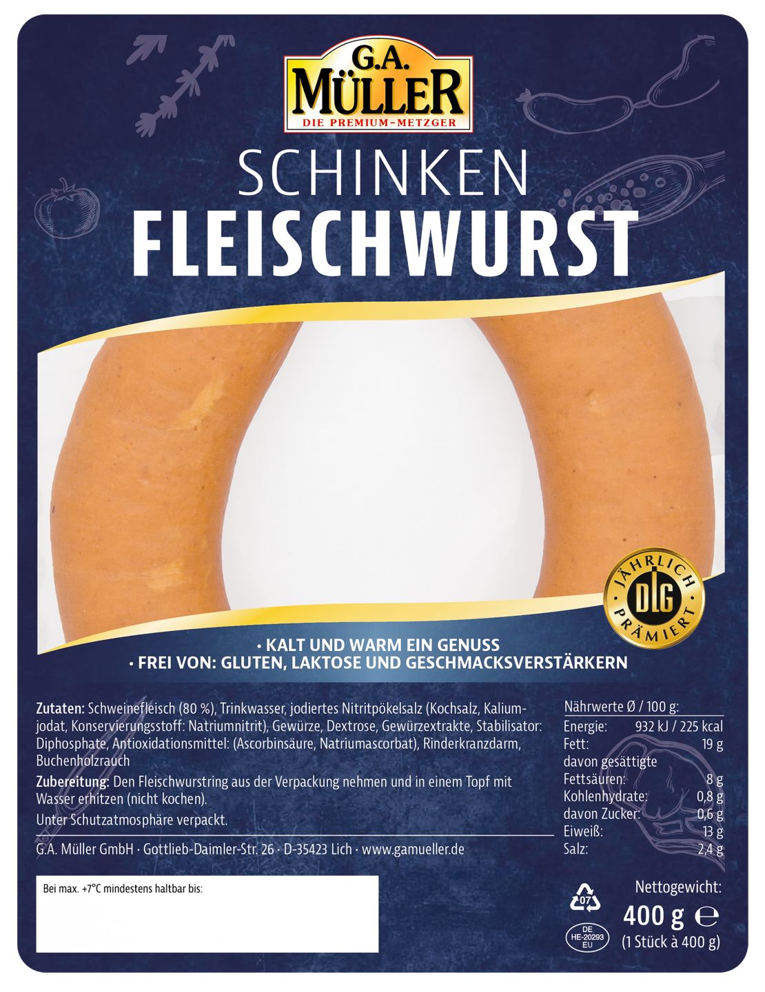 G.A. MÜLLER Schinken-Fleischwurst