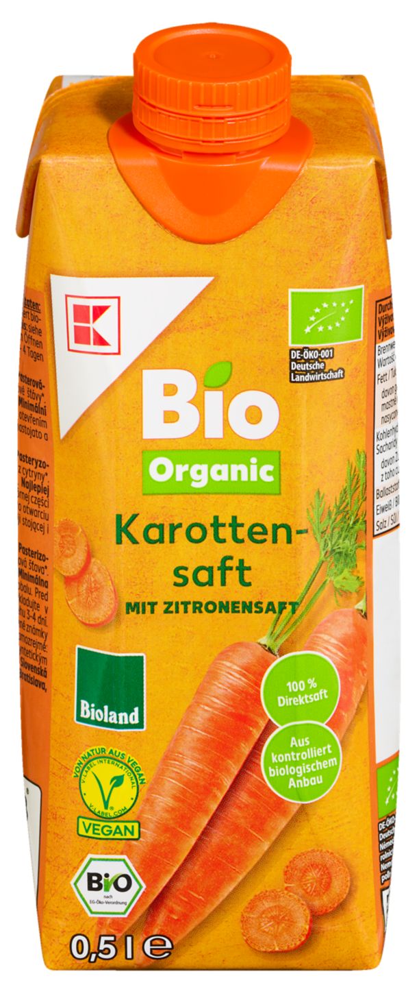K-Bio Mrkvová šťáva
0,5 l Tetra Pak