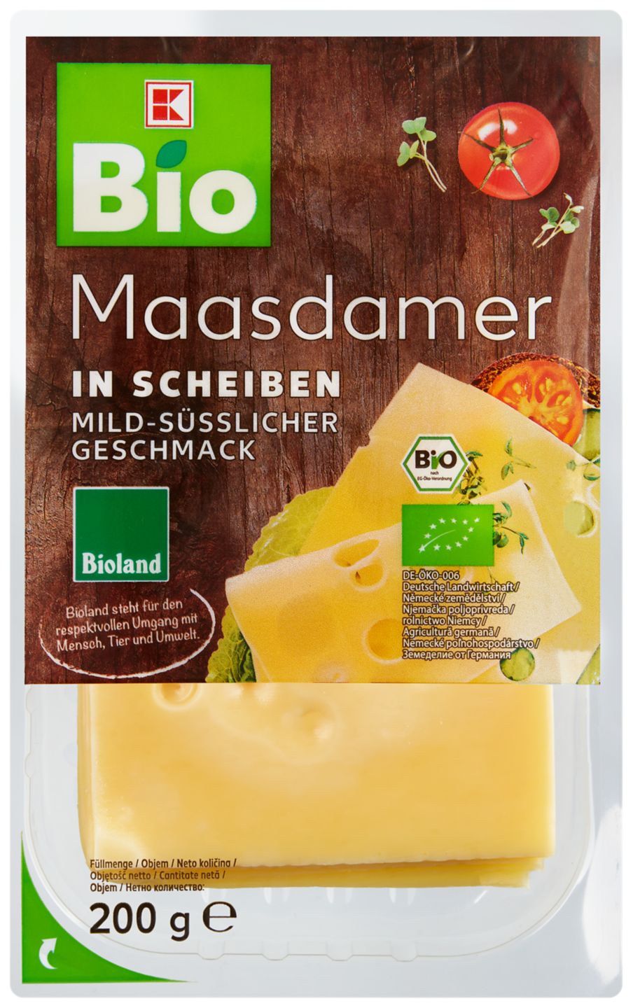 K-BIO Maasdamer 45%
plátkový sýr