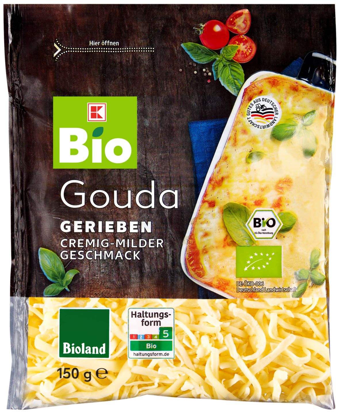 K-BIO Bioland Gouda oder Emmentaler