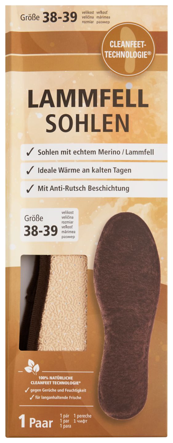  Lammfell-Einlegesohlen 