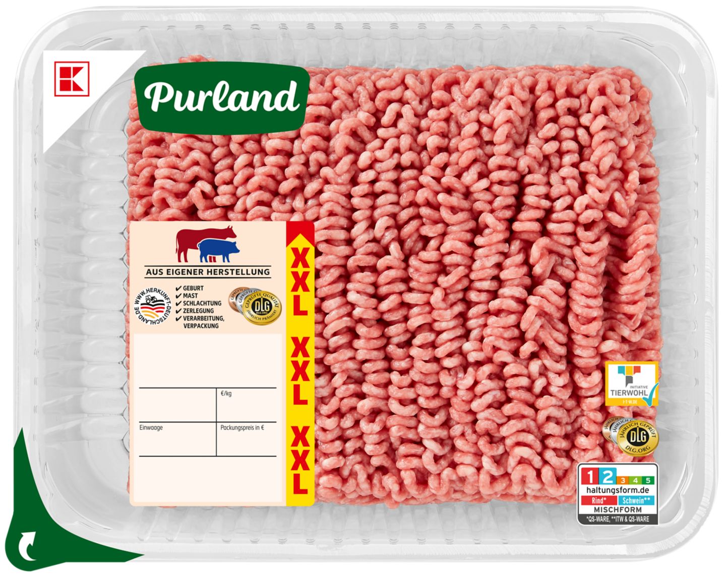 K-PURLAND Hackfleisch gemischt XXL