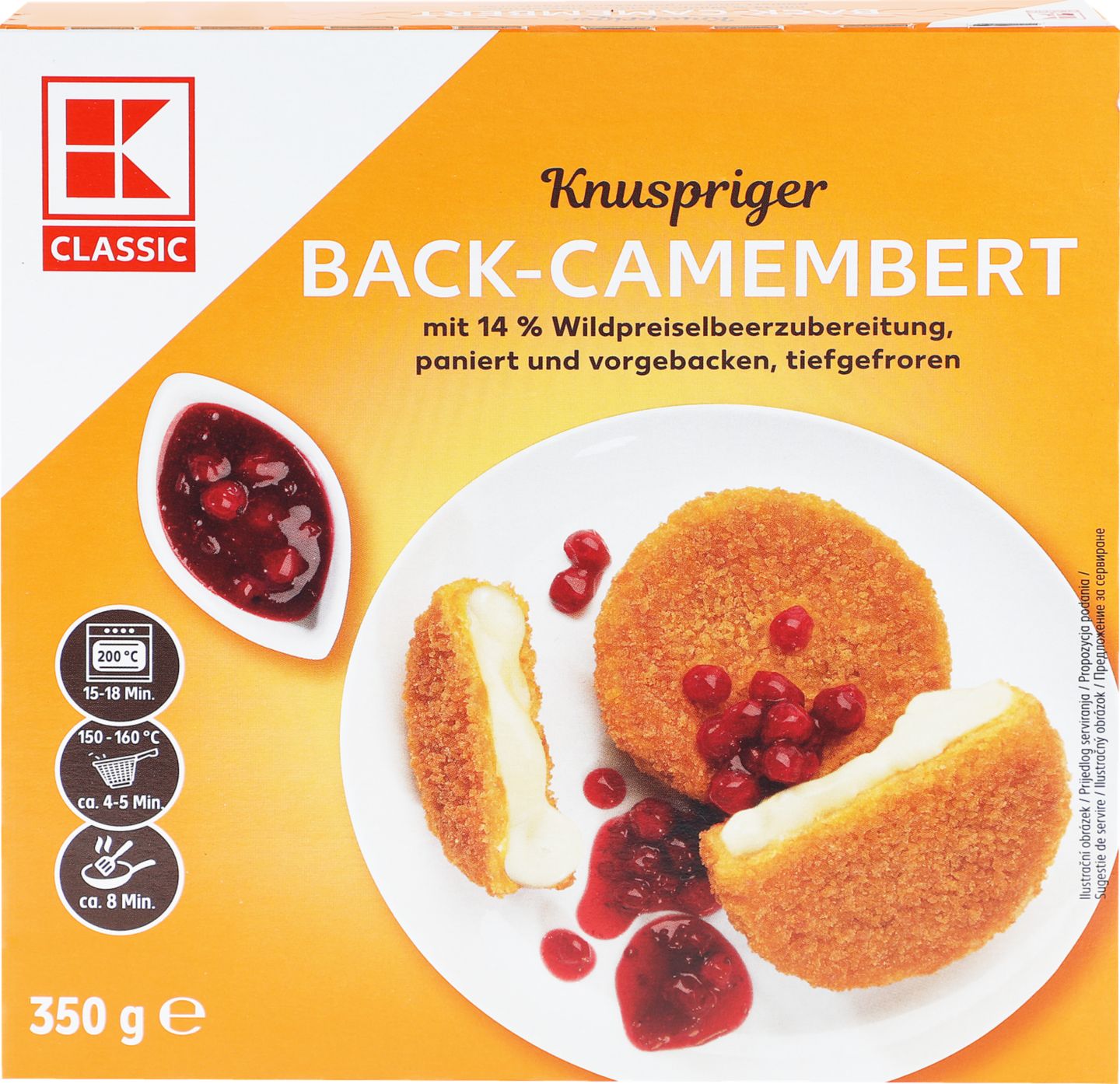 K-Classic Syr Camembert s omáčkou
z lesných brusníc