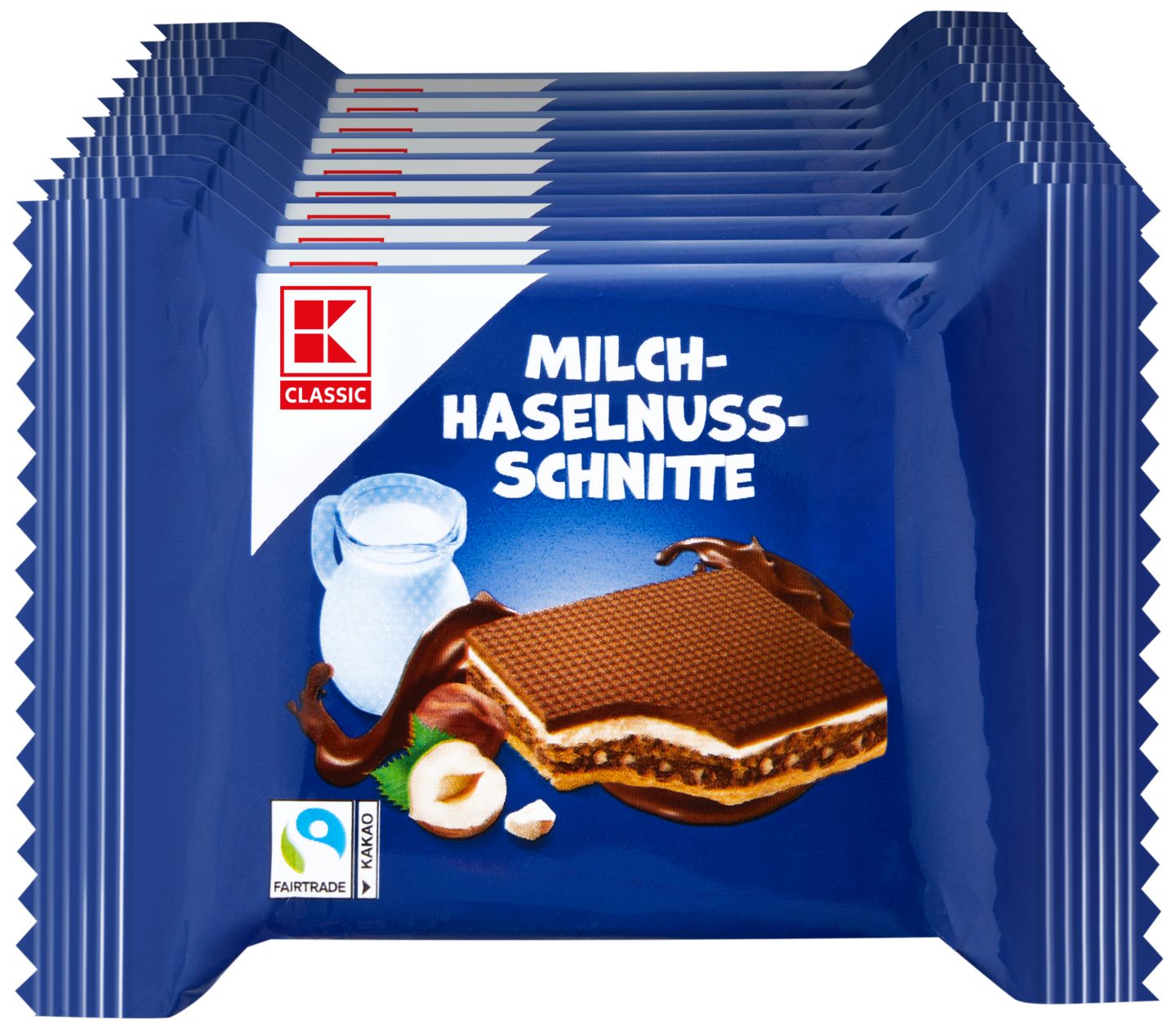 K-Classic Wafle mleczne
z kawałkami orzechów