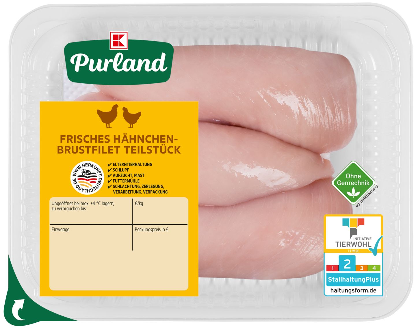 K-PURLAND Hähnchenbrustfilet- Teilstücke