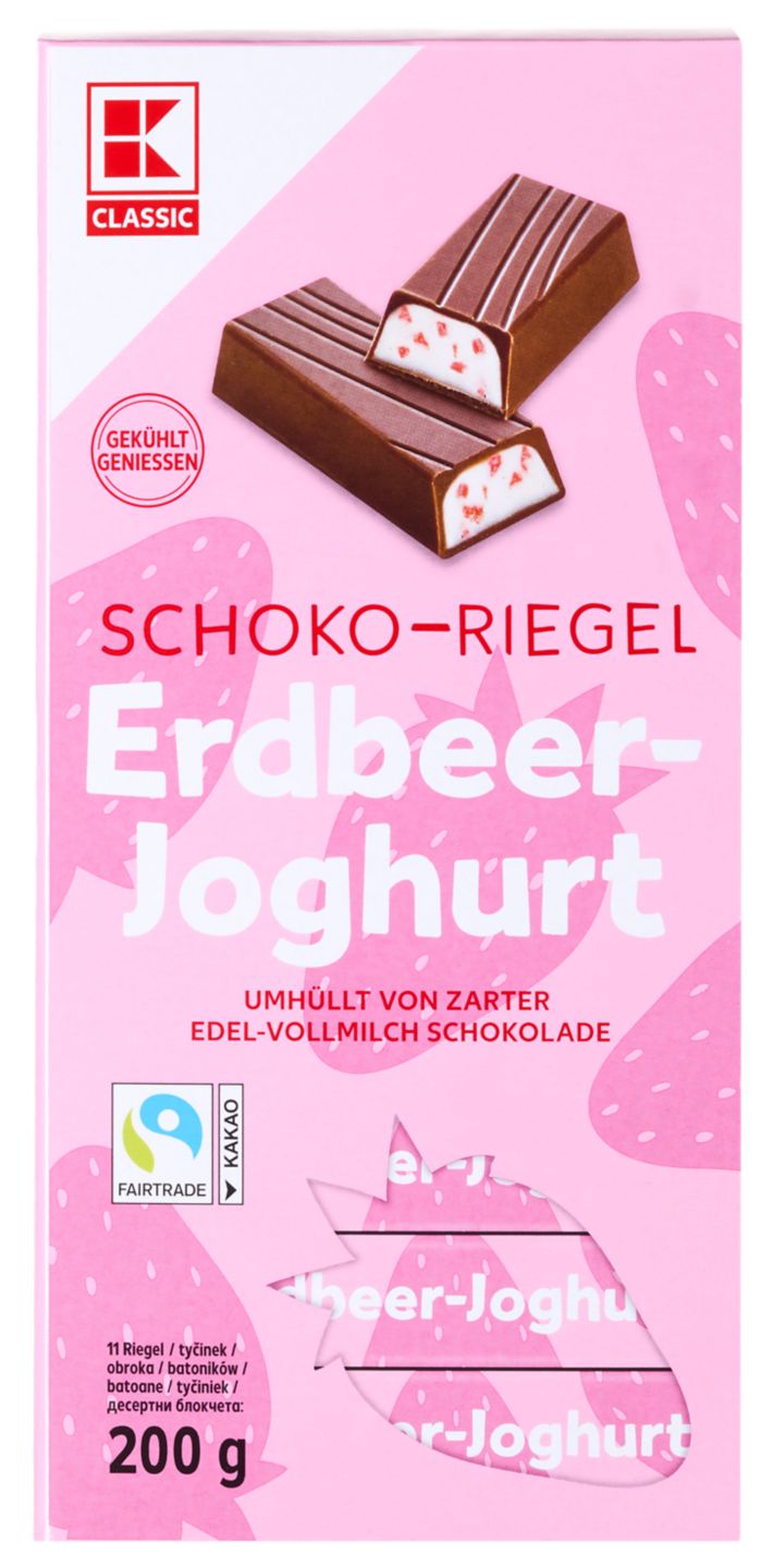 K-CLASSIC Schoko-Riegel Erdbeer-Joghurt
