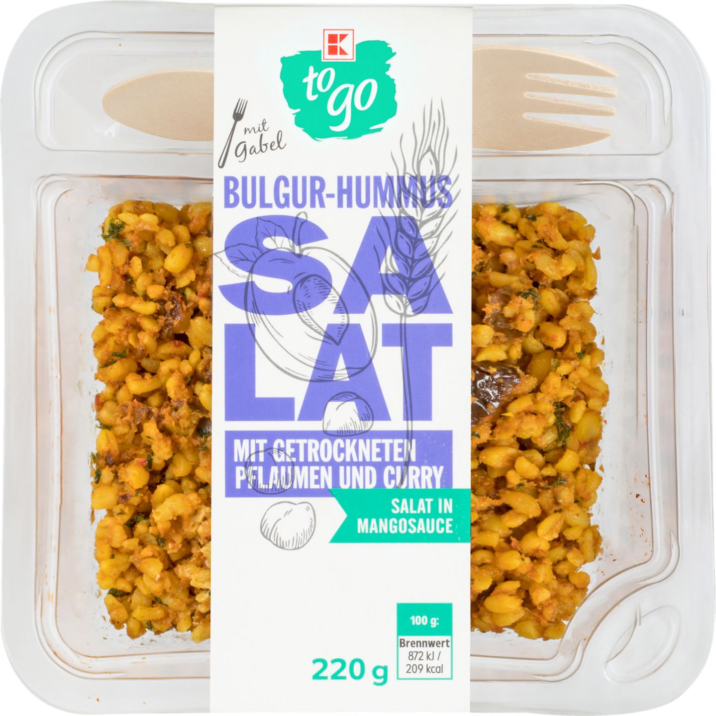 K-To Go Bulgur šalát a hummus natur