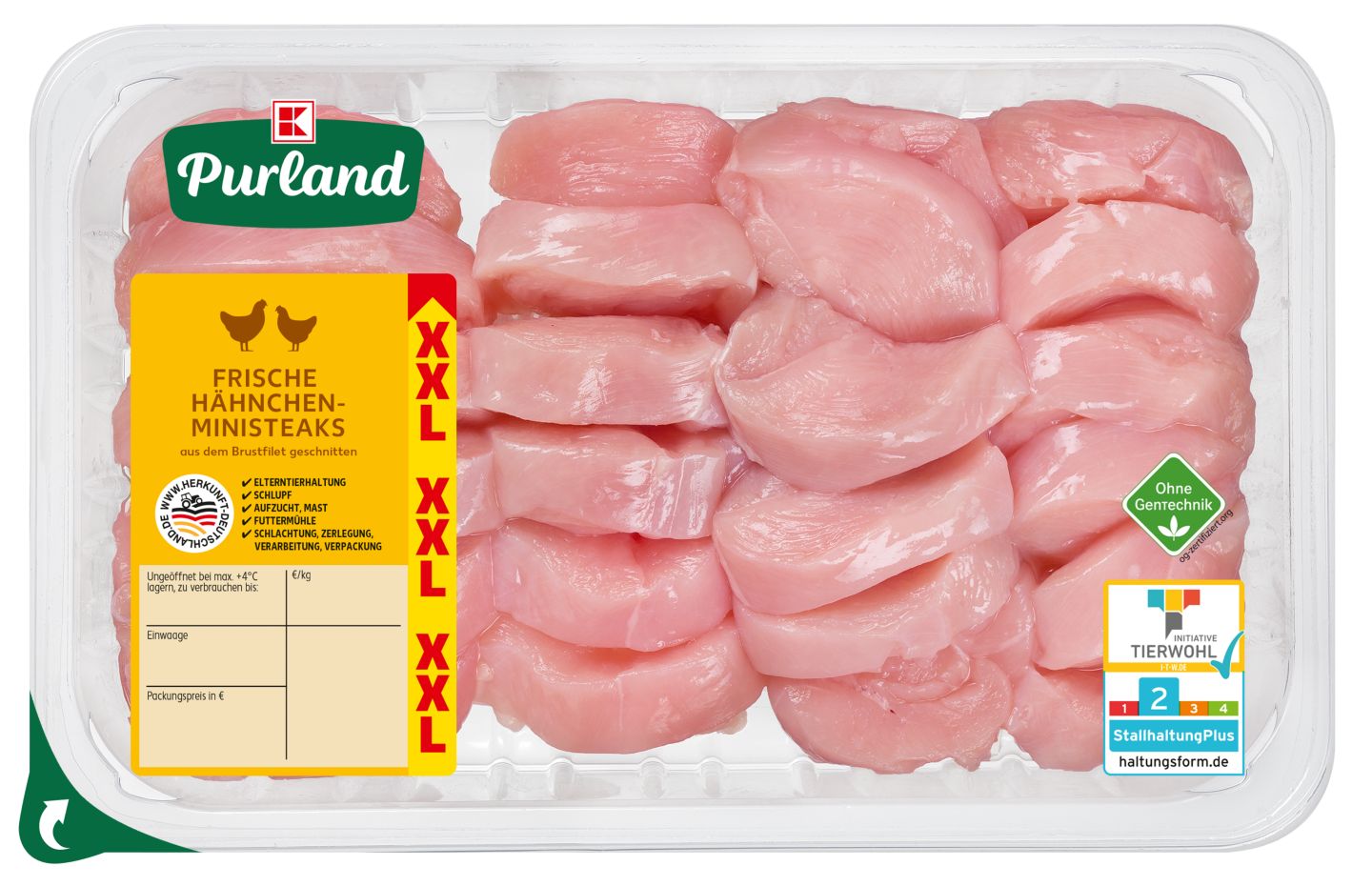 K-PURLAND Hähnchen-Ministeaks XXL