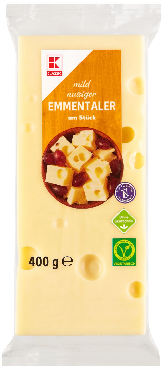 K-CLASSIC Emmentaler am Stück 45 % Fett i. Tr.