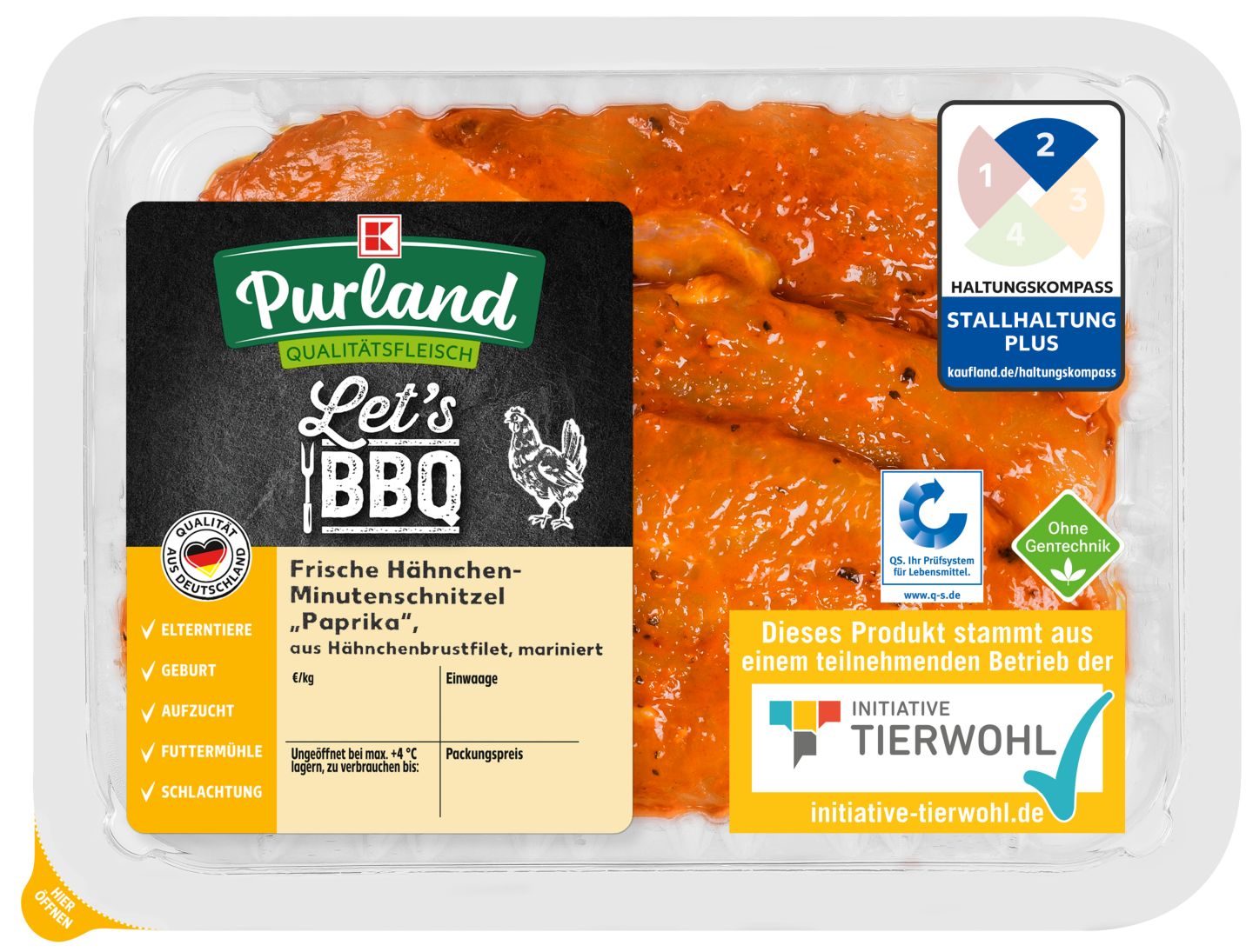 K-PURLAND Hähnchen-Minutenschnitzel mariniert