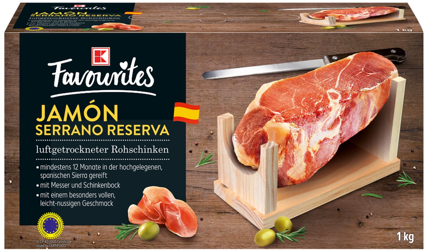 K-Favourites Jamón Serrano Sušená surová šunka
