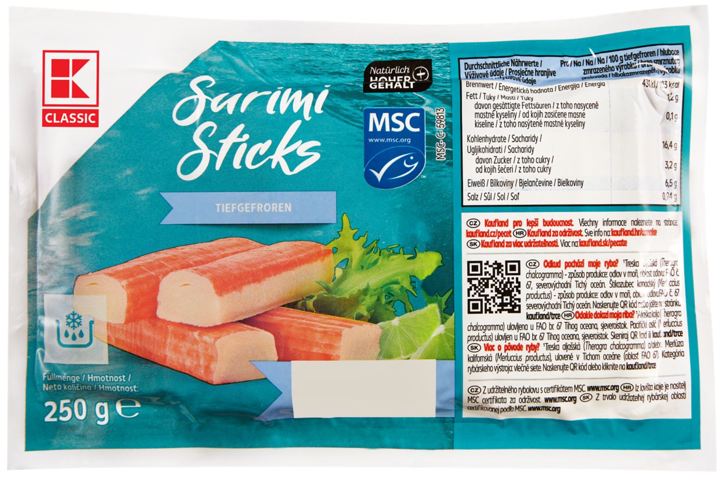K-CLASSIC Surimi 35%
krabí tyčinky