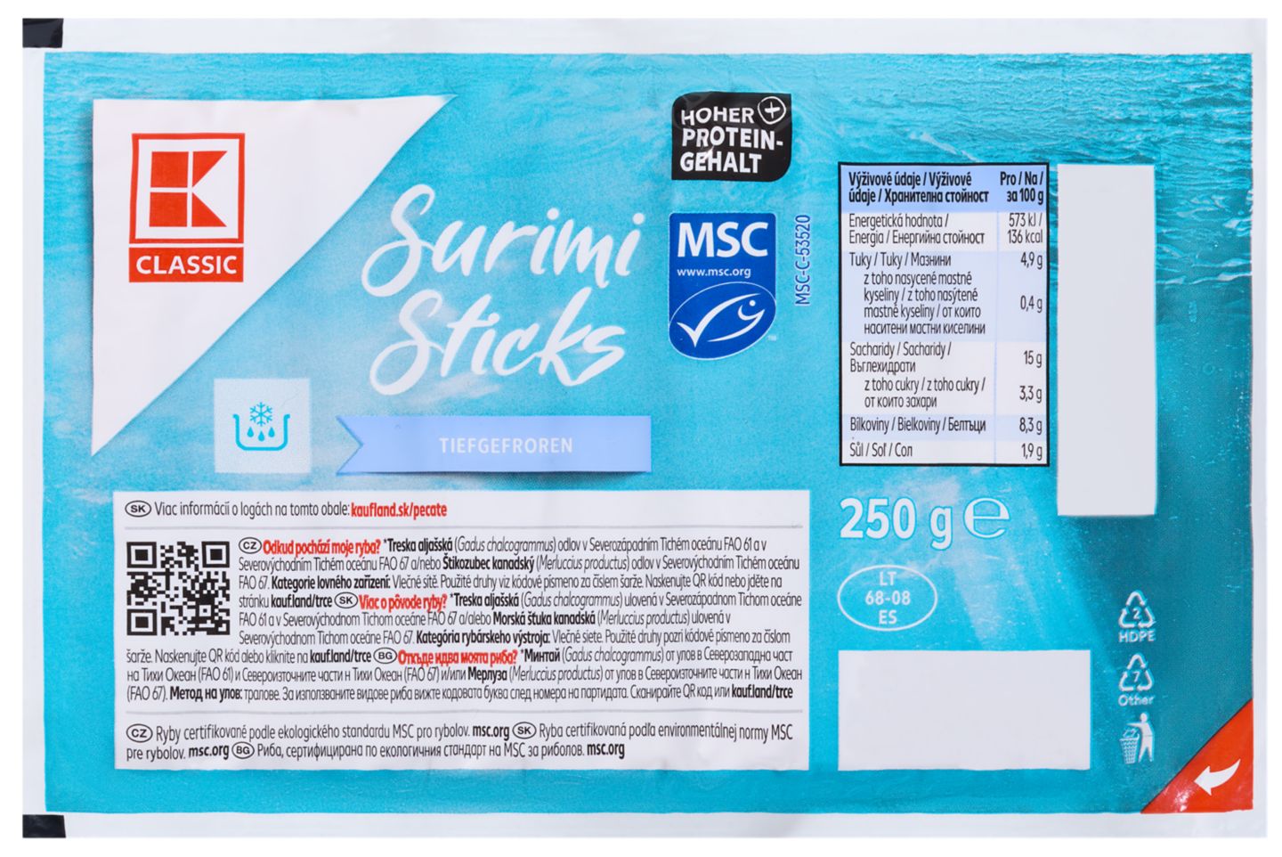 K-Classic Surimi Tyčinky