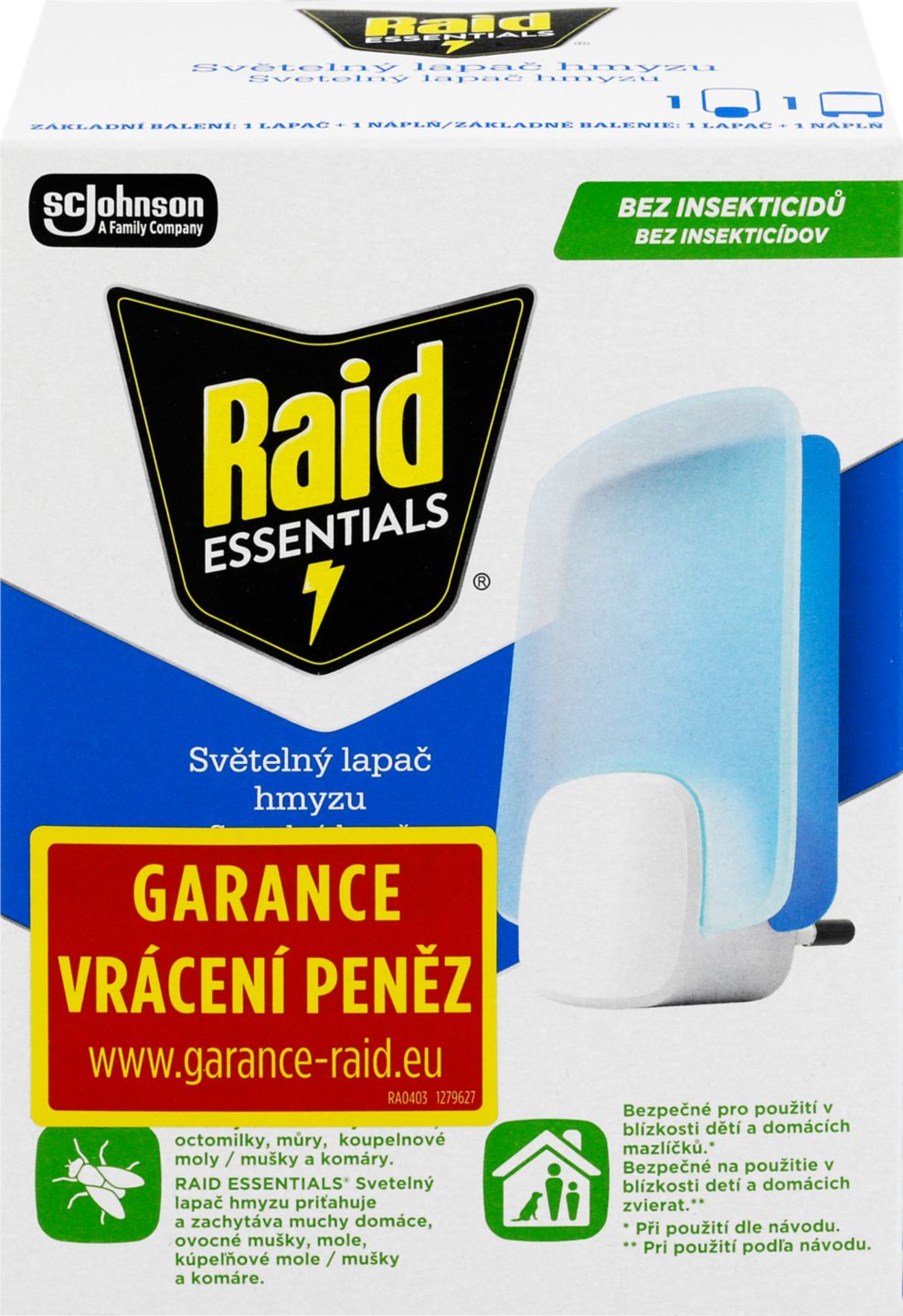 Raid essential Světelný lap. hmyzu