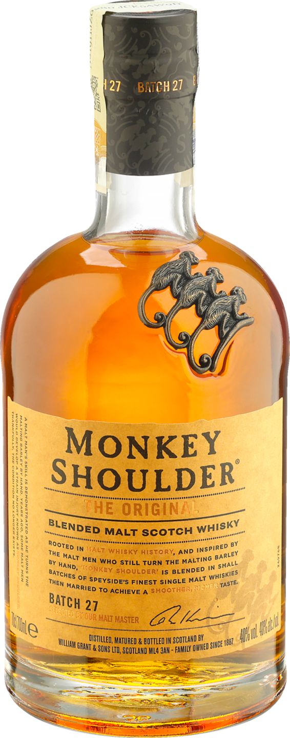 Monkey Shoulder Scotch whisky
40%