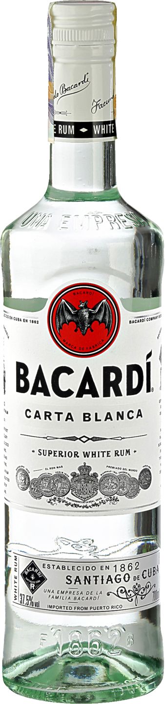 Bacardi Rum
Carta Blanca/Carta Oro