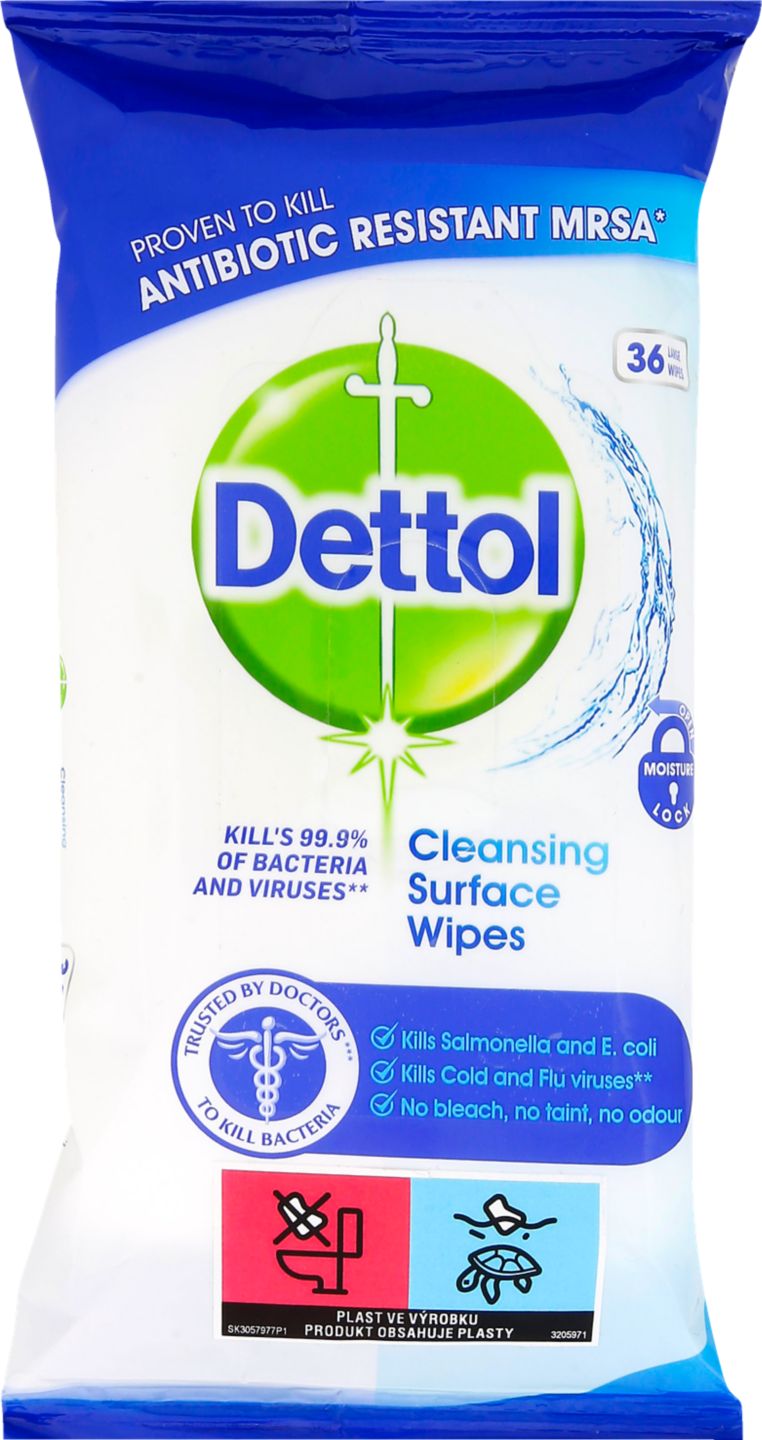 Dettol² Antibakteriální ubrousky
36 ks