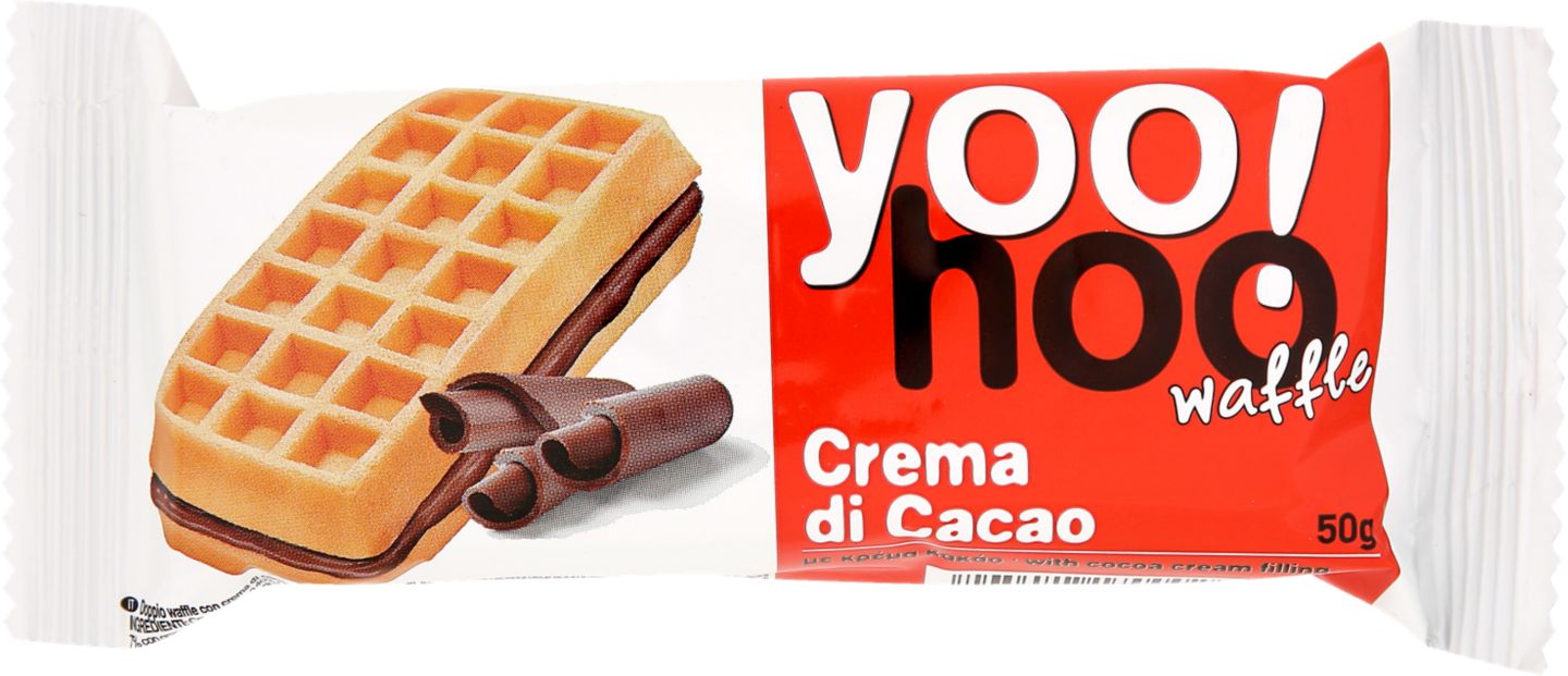 Dvojitá vafle s kakaovou náplní