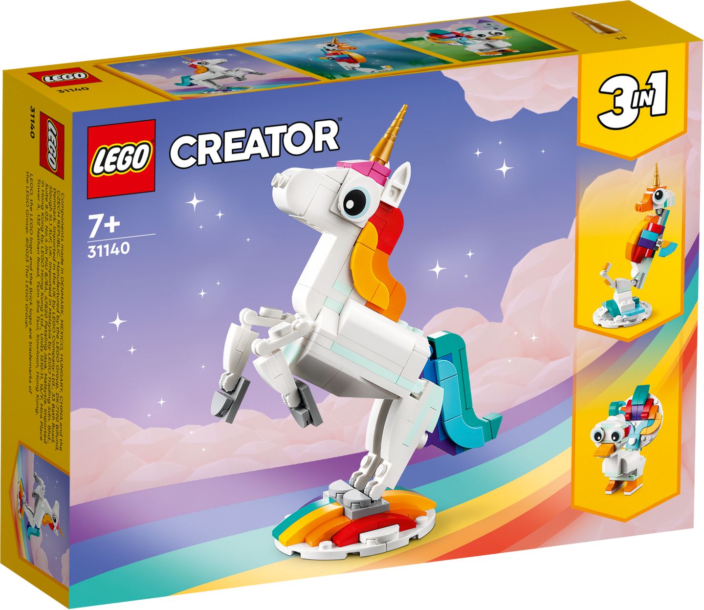 LEGO CREATOR »Magisches Einhorn« 3-in-1-Bauset 31140