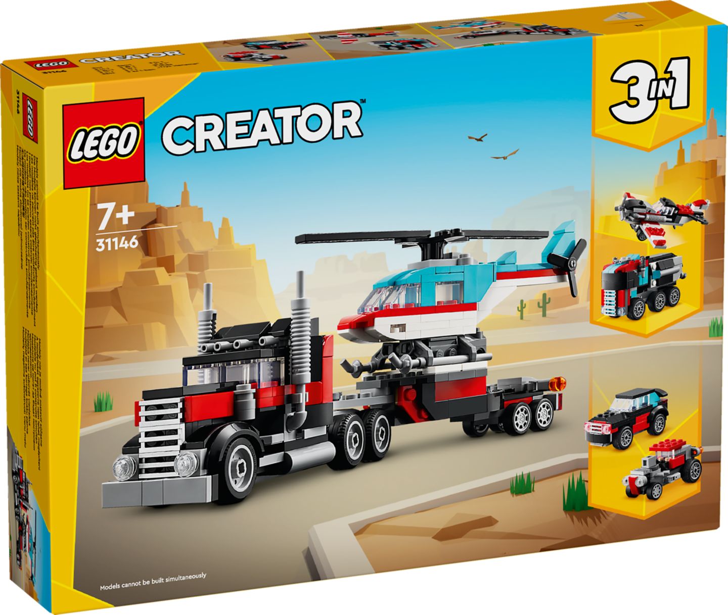 LEGO CREATOR »Tieflader mit Hubschrauber« 3-in-1-Spielset 31146