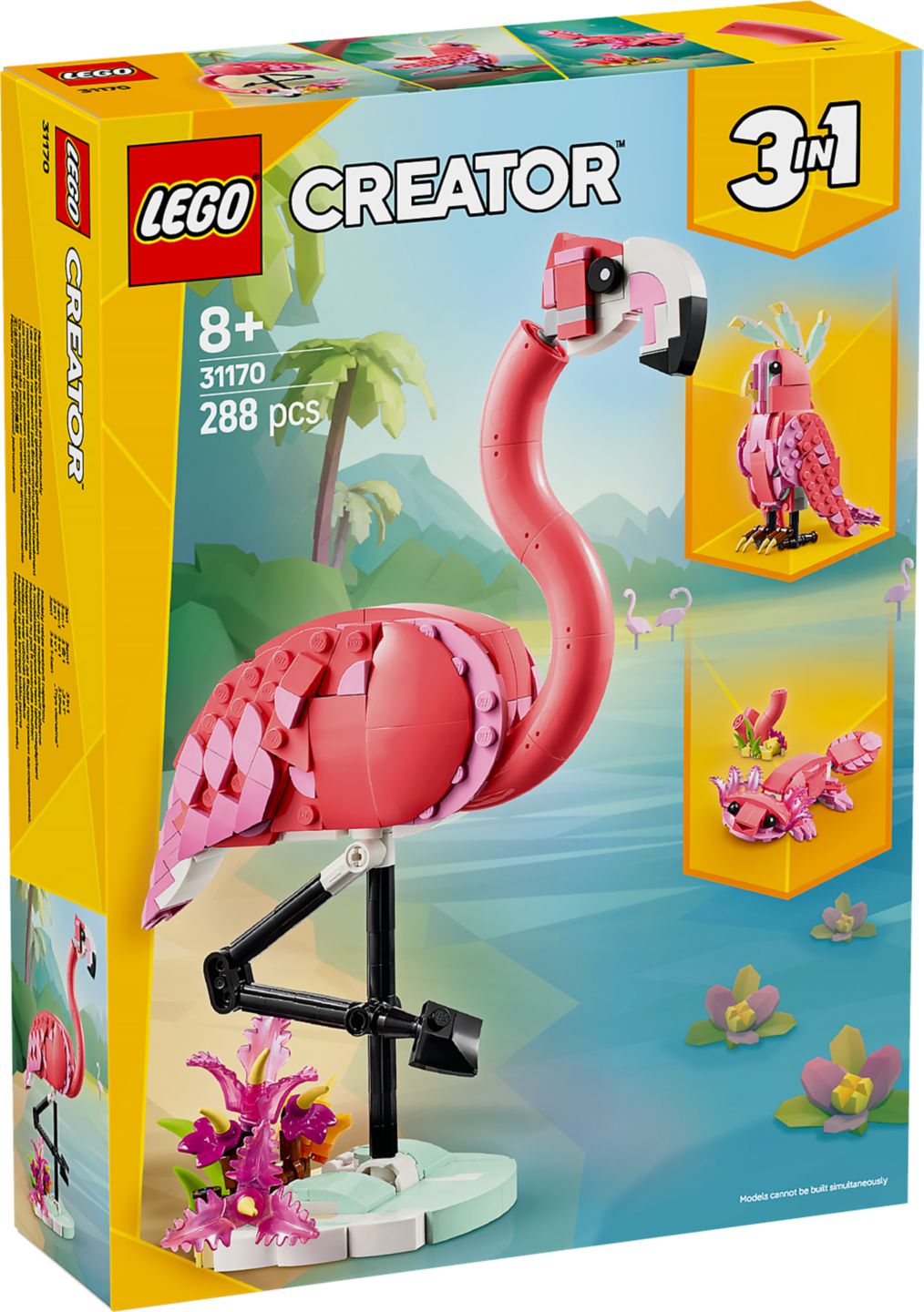 LEGO® Creator 3v1 Divoká zvířata: Růžový
plameňák 31170