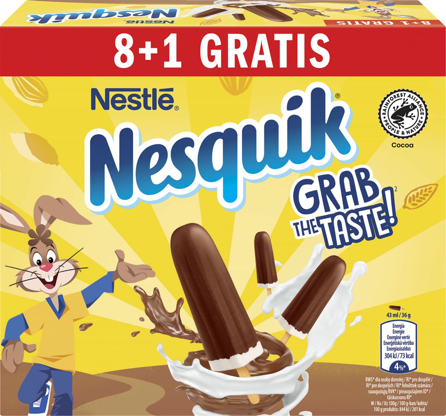 Nesquik Zmrzlina
s kakaovou příchutí