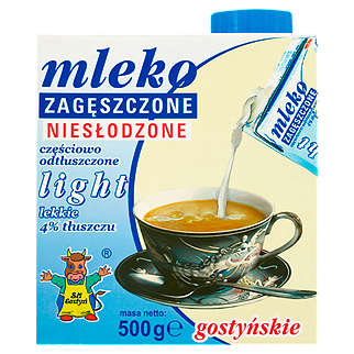 SM Gostyń Mleko zagęszczone niesłodzone 4% tł.
