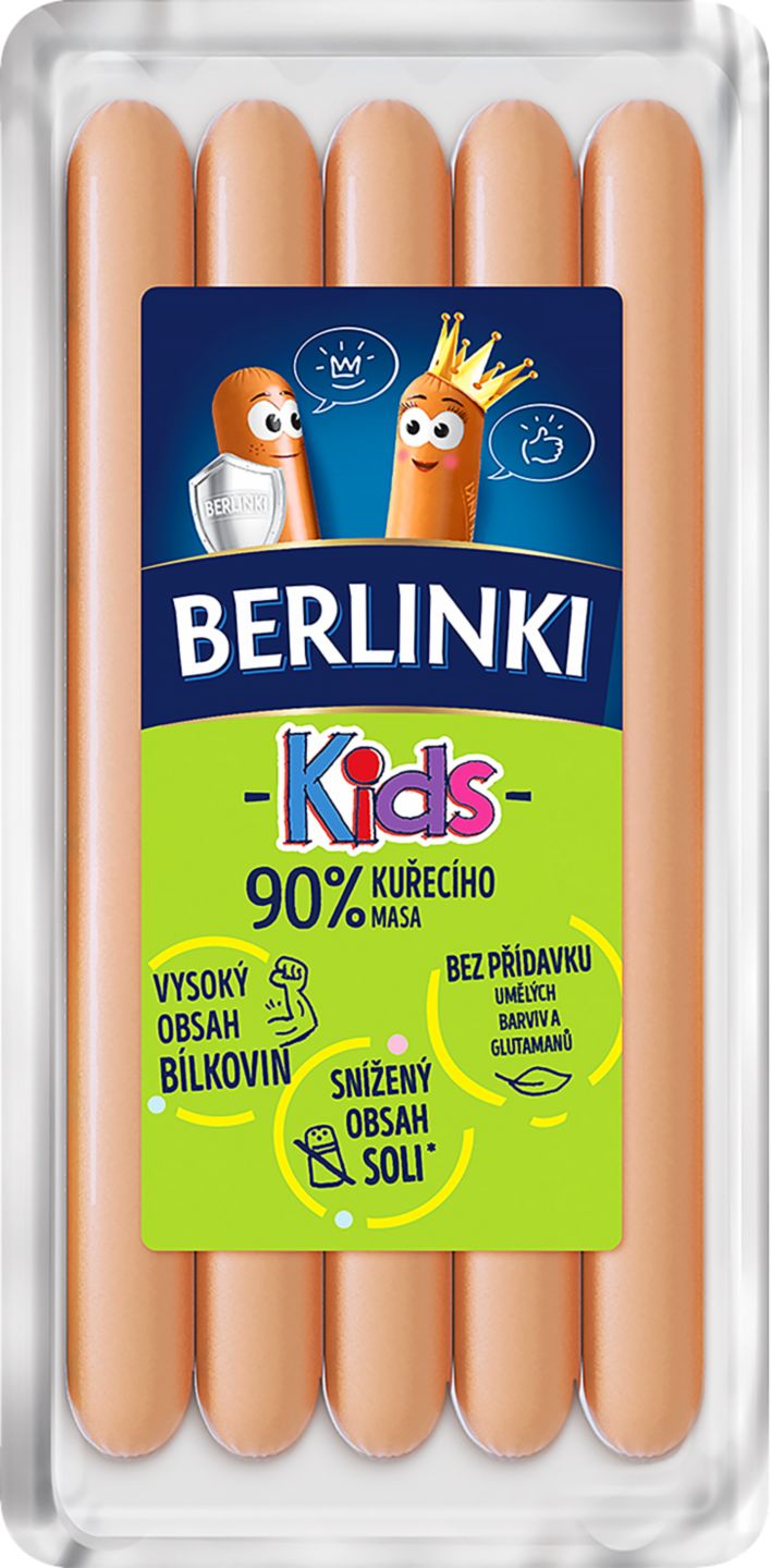 Animex Berlinky Kids
Kuřecí párky