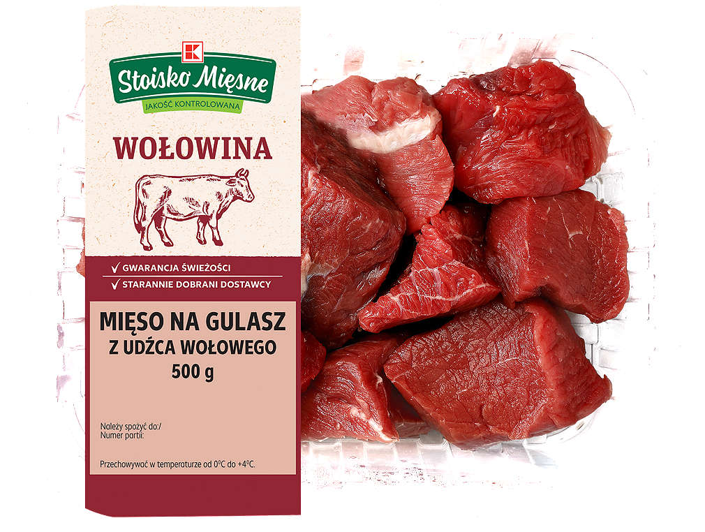 Zdjęcie oferty K-STOISKO MIĘSNE Mięso na gulasz z udźca woł.