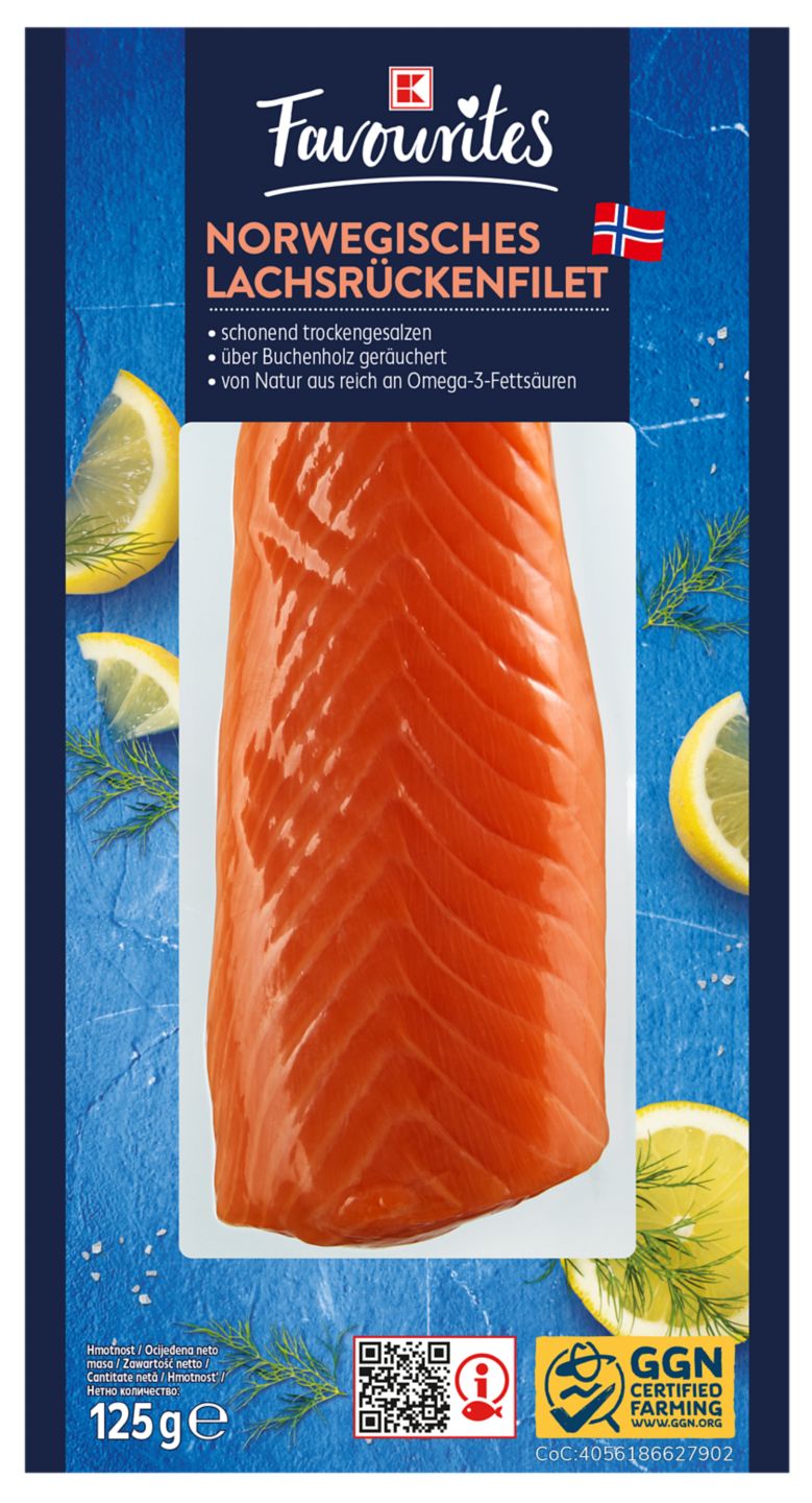 K-Favourites Filet z norského lososa
uzený za studena
