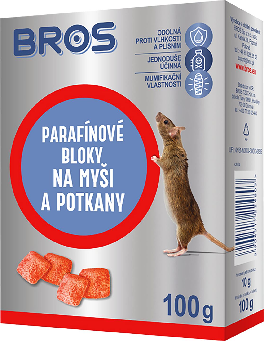 BROS Parafínové bloky na myši
100 g
