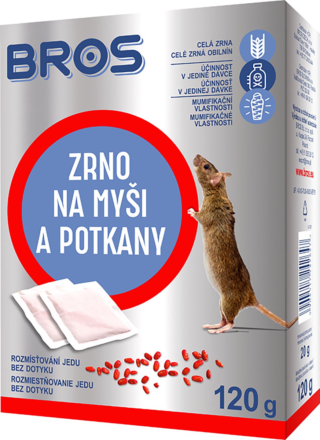 BROS zrno na myši 6 x 20 g