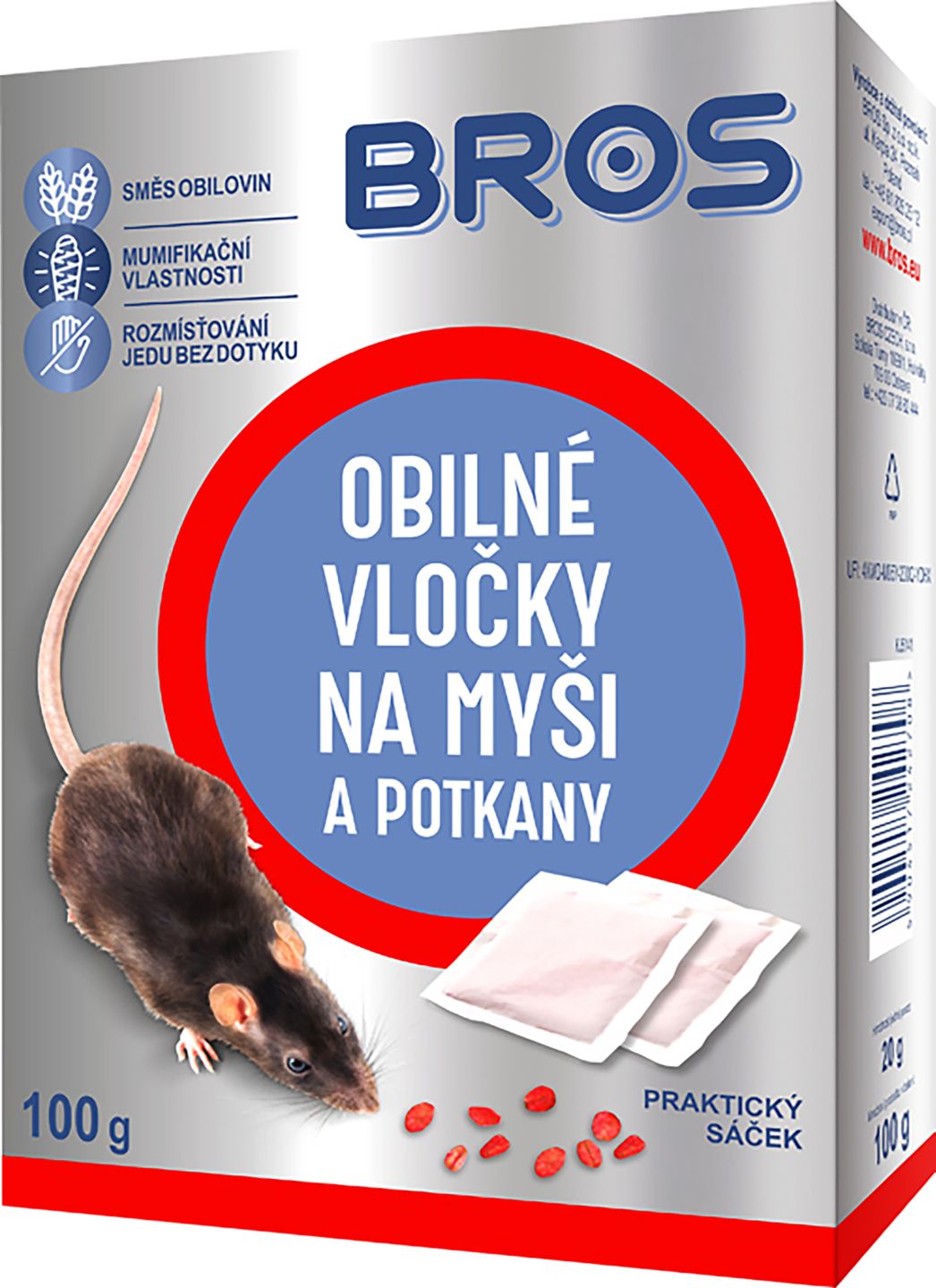 BROS obilné vločky na myši 5x20g