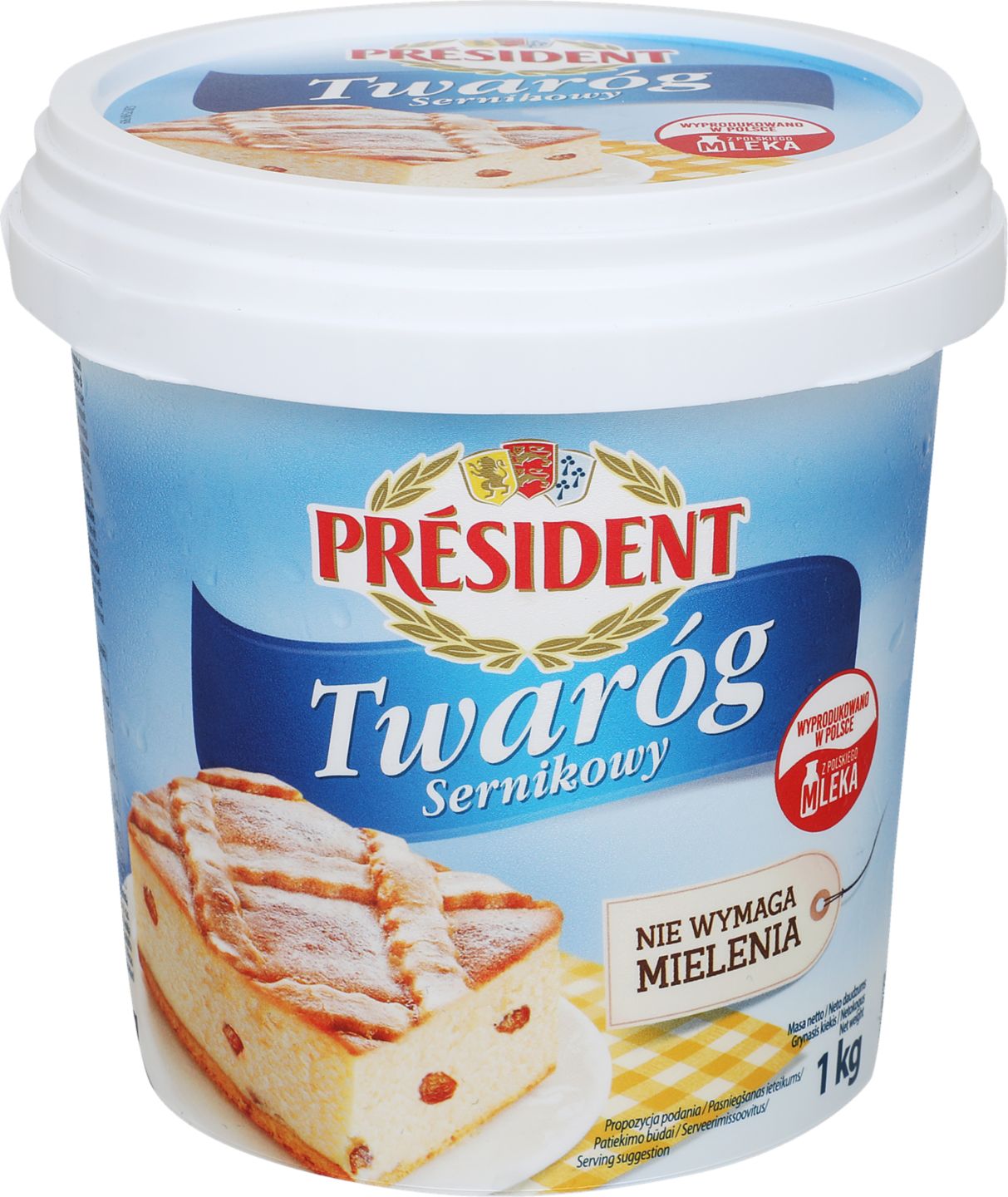 PRÉSIDENT tvaroh na pečenie
1 kg