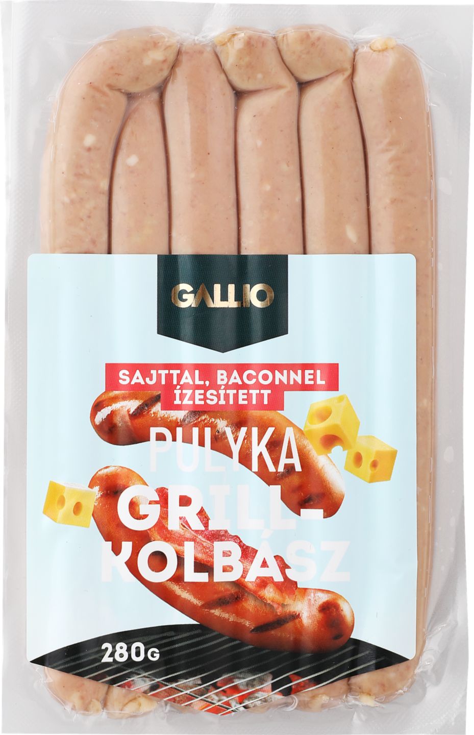 Morčacia klobása so syrom a slaninou
280 g