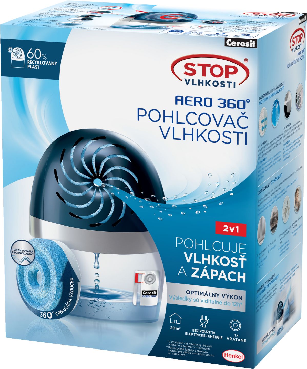 Ceresit stop vlhkosti Aero stop vlhkosti
+ 1 náhradní tableta