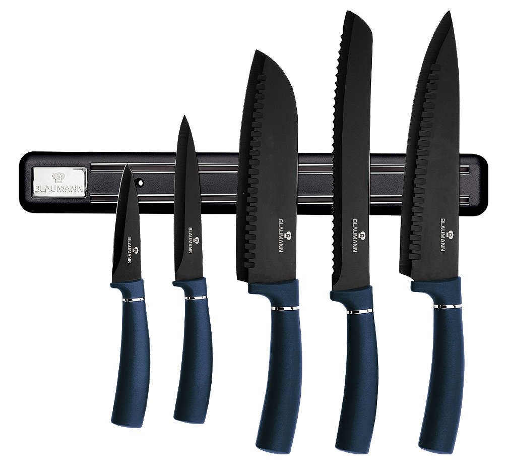 Изображение за продукта Blaumann Комплект ножове Aquamarinе 5 бр. + магнитна лента