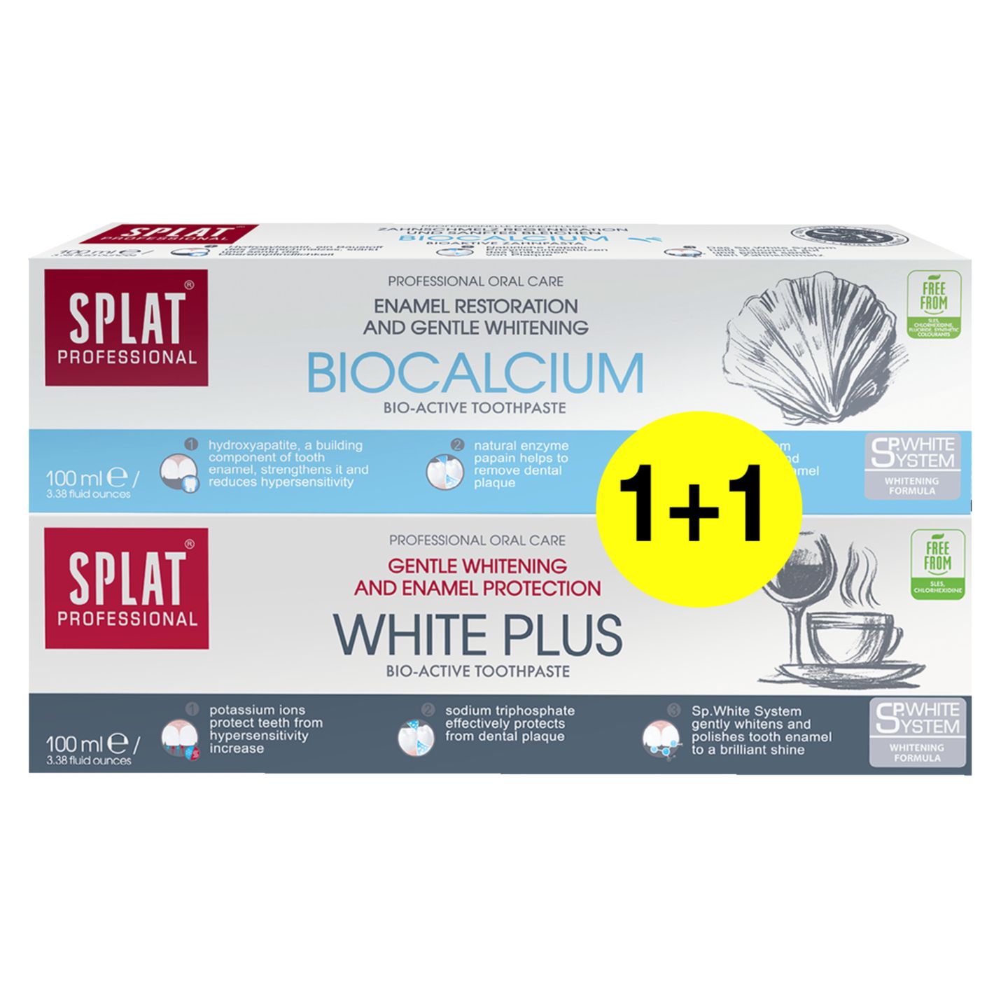 Изображение на Splat Паста за зъби
White Plus + Biocalcium