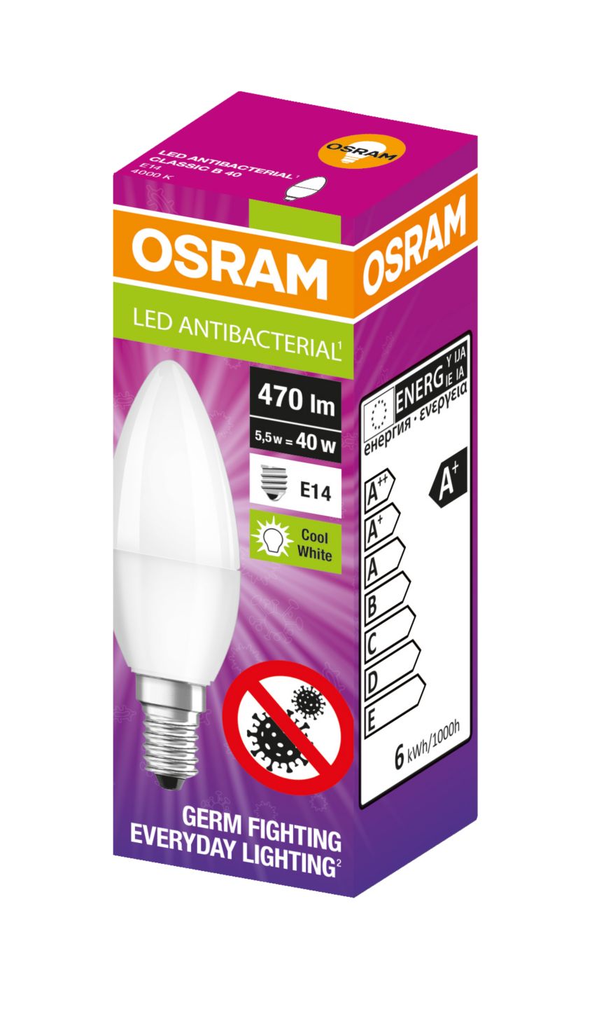 Изображение на OSRAM LED антибактериална крушка
5,5W, E14