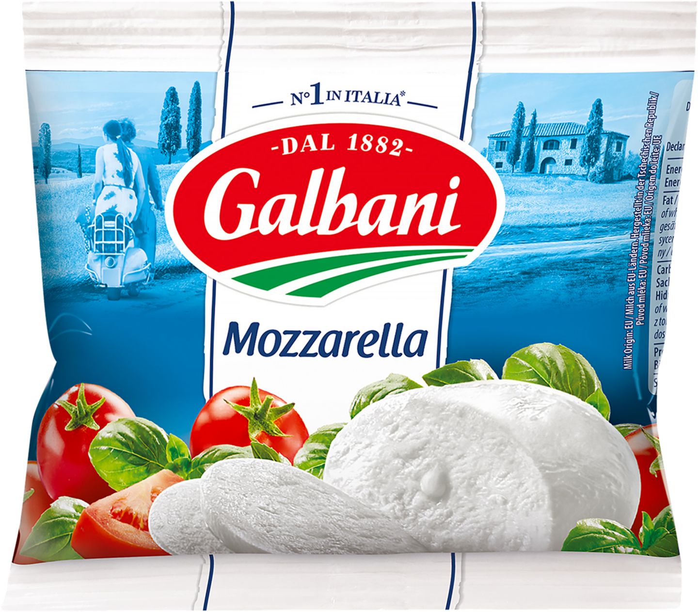 Galbani Mozzarella
Měkký nezrající pařený sýr