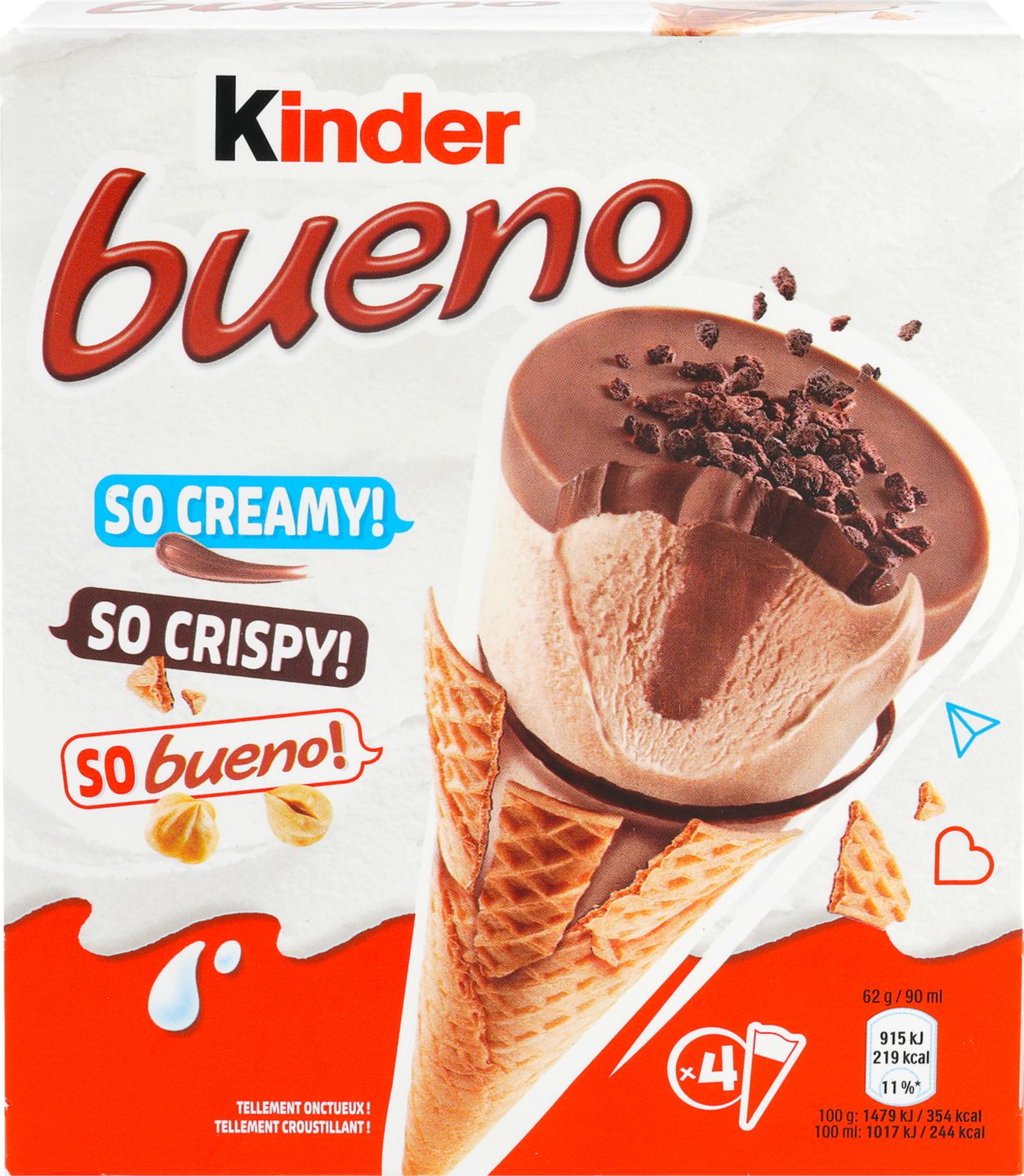 Kinder Bueno v oplatkovém kornoutu
4x90 ml